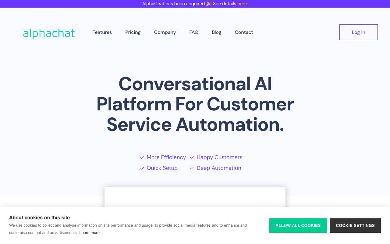AlphaChat website preview