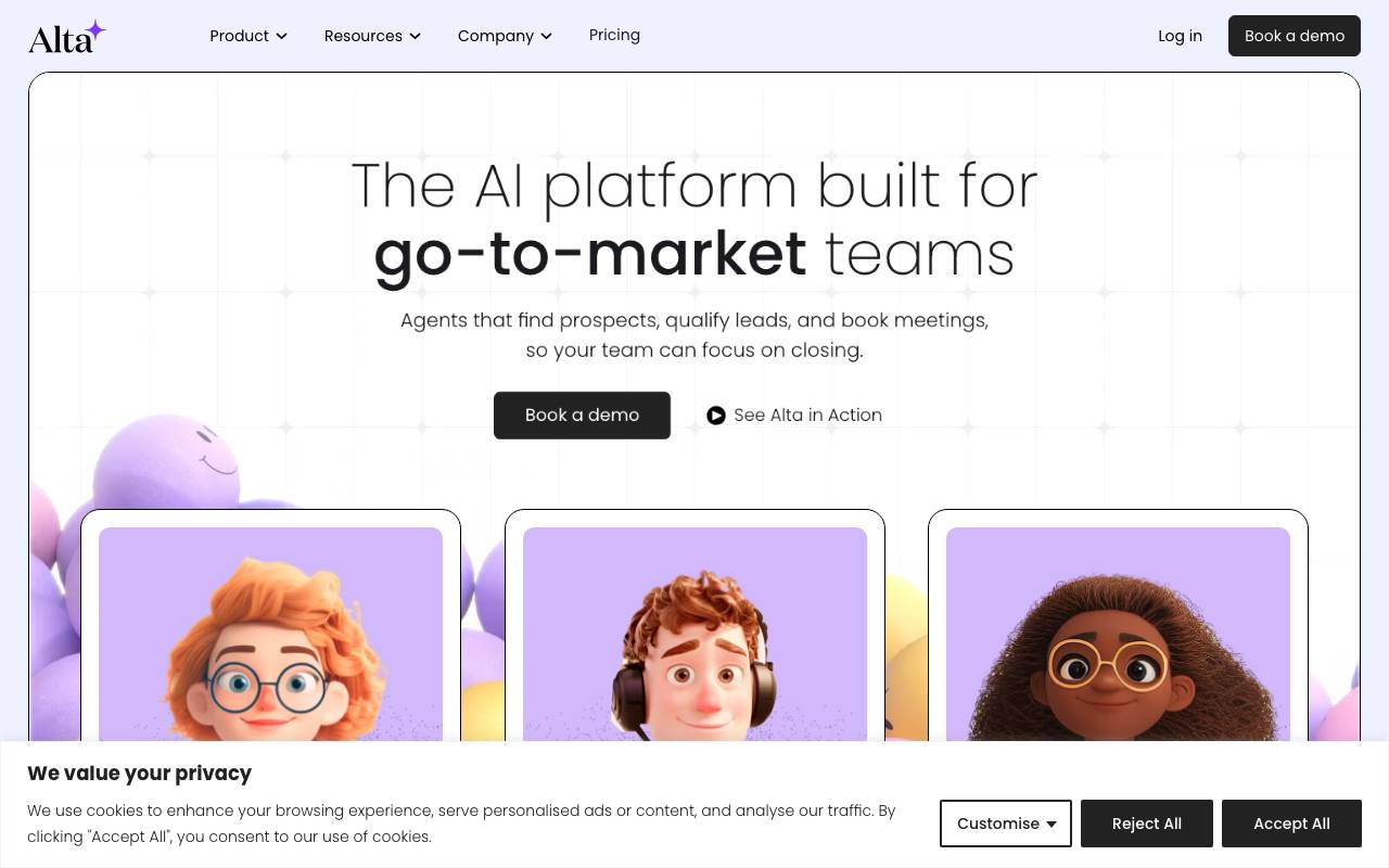 Alta website preview
