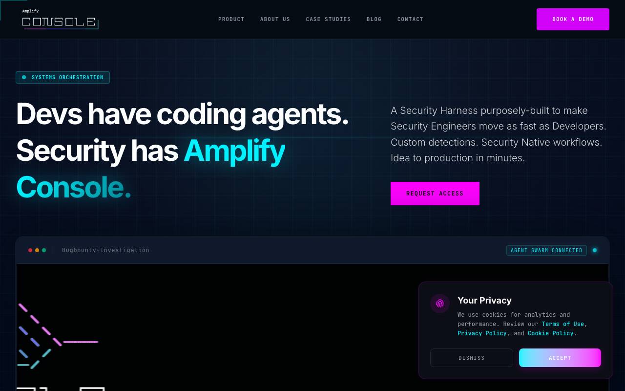 Amplify Security website preview