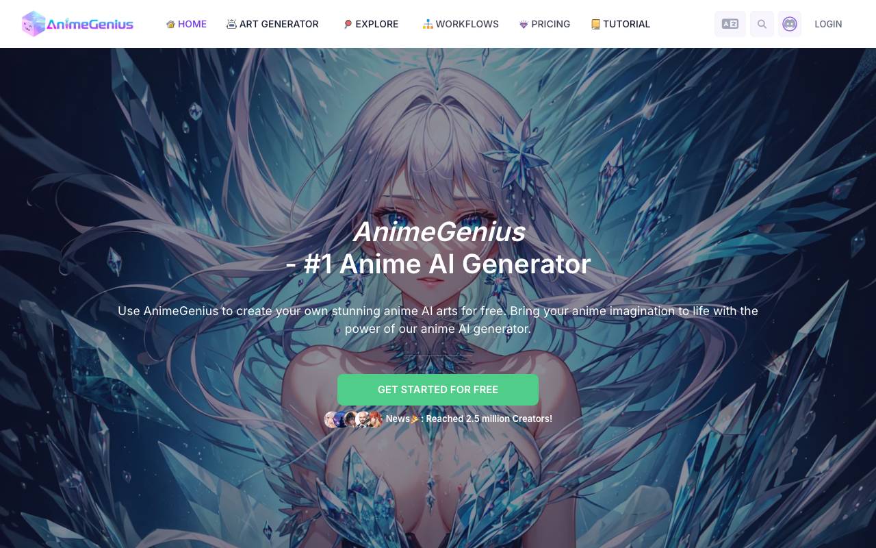 AnimeGenius website preview