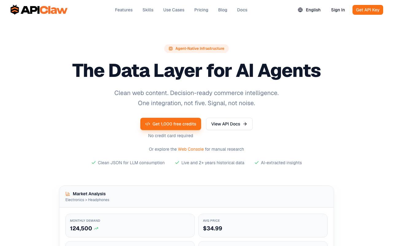 APIClaw website preview