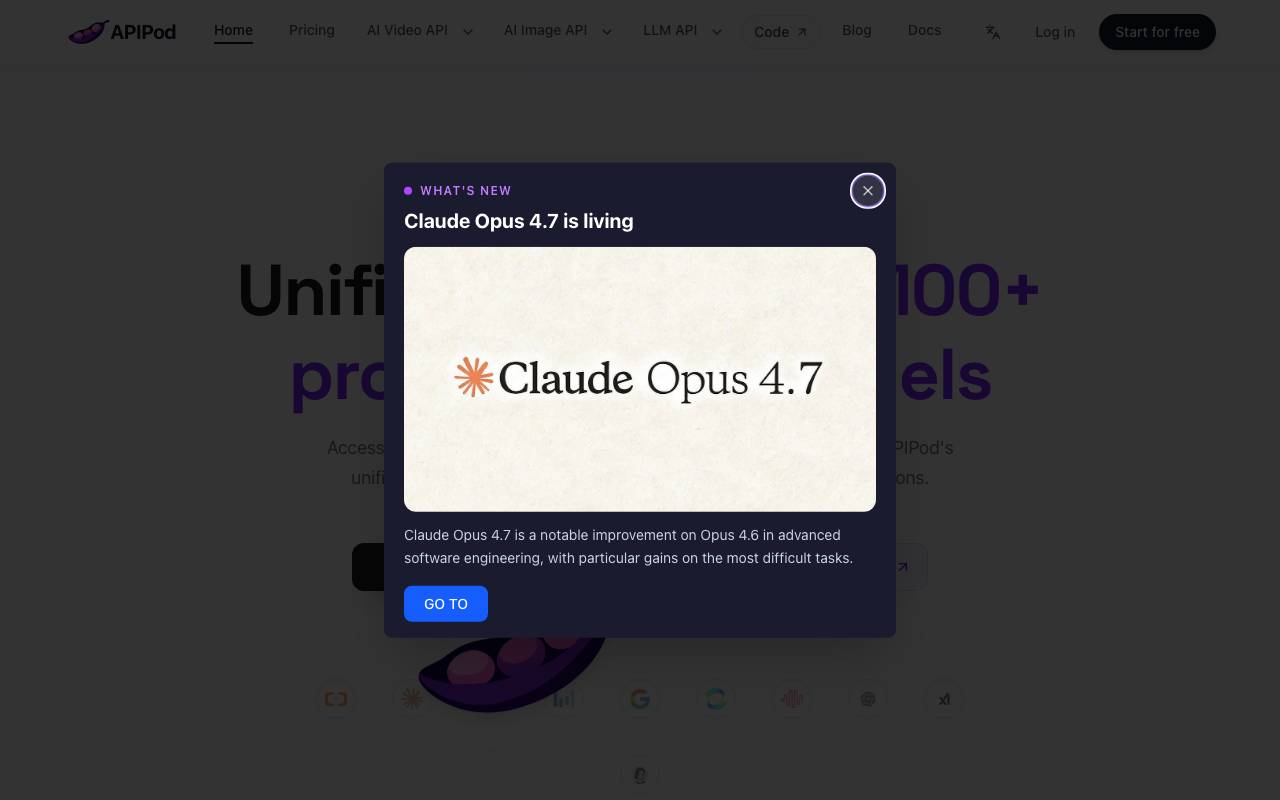 APIPod website preview