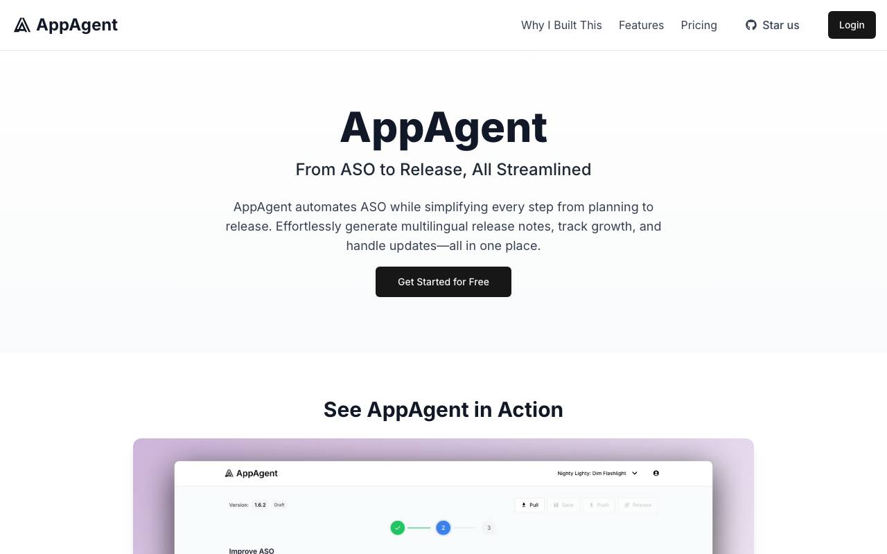 AppAgent website preview
