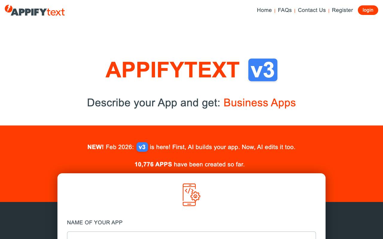 AppifyText.ai website preview
