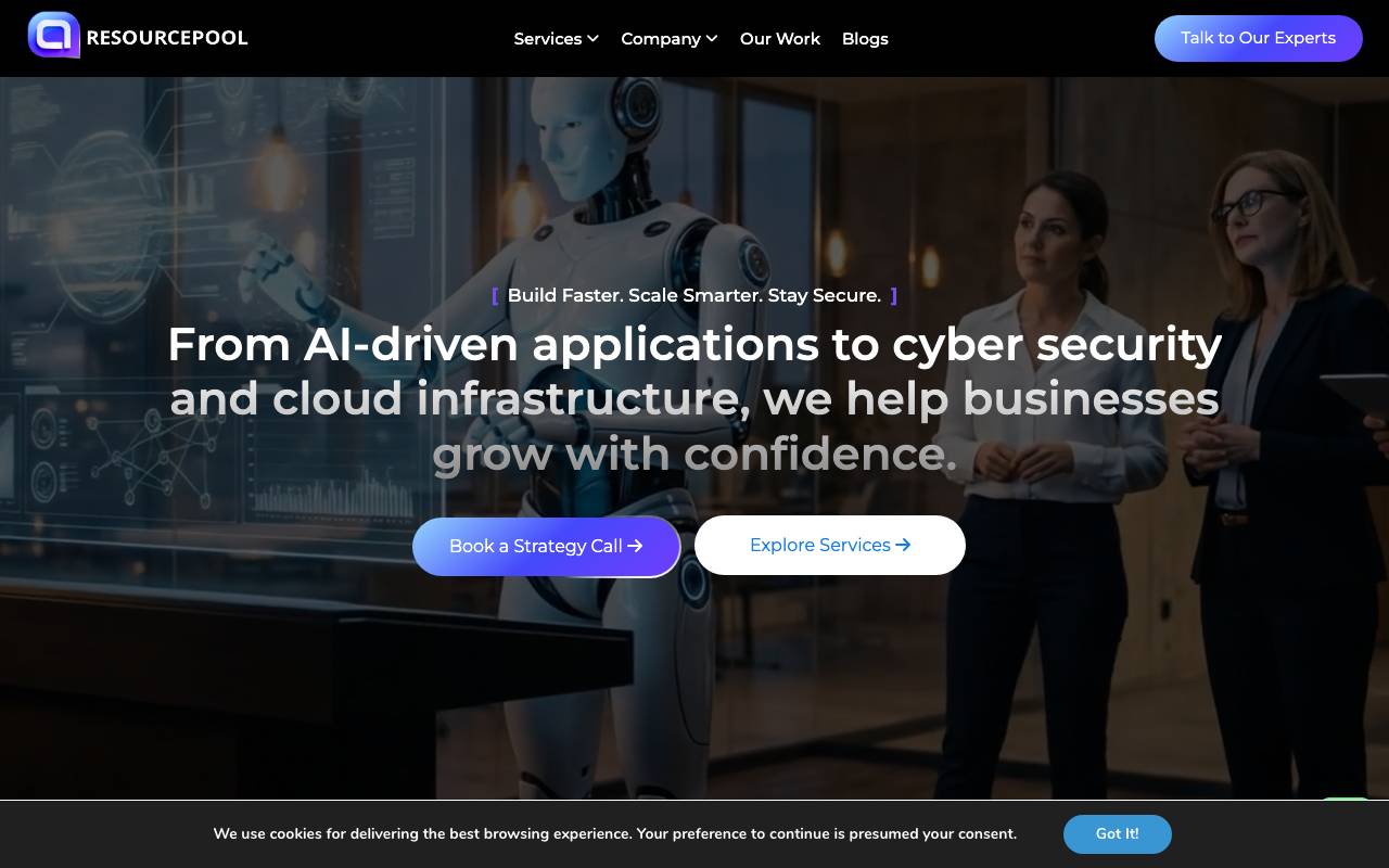 Aresourcepool website preview