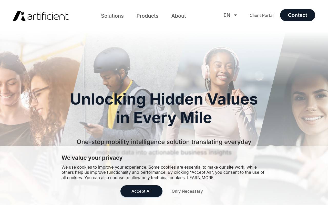 Artificient website preview