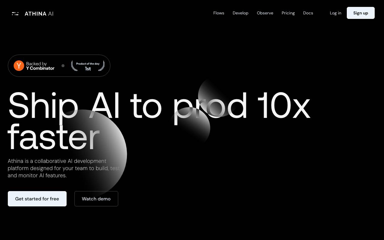 Athina AI website preview