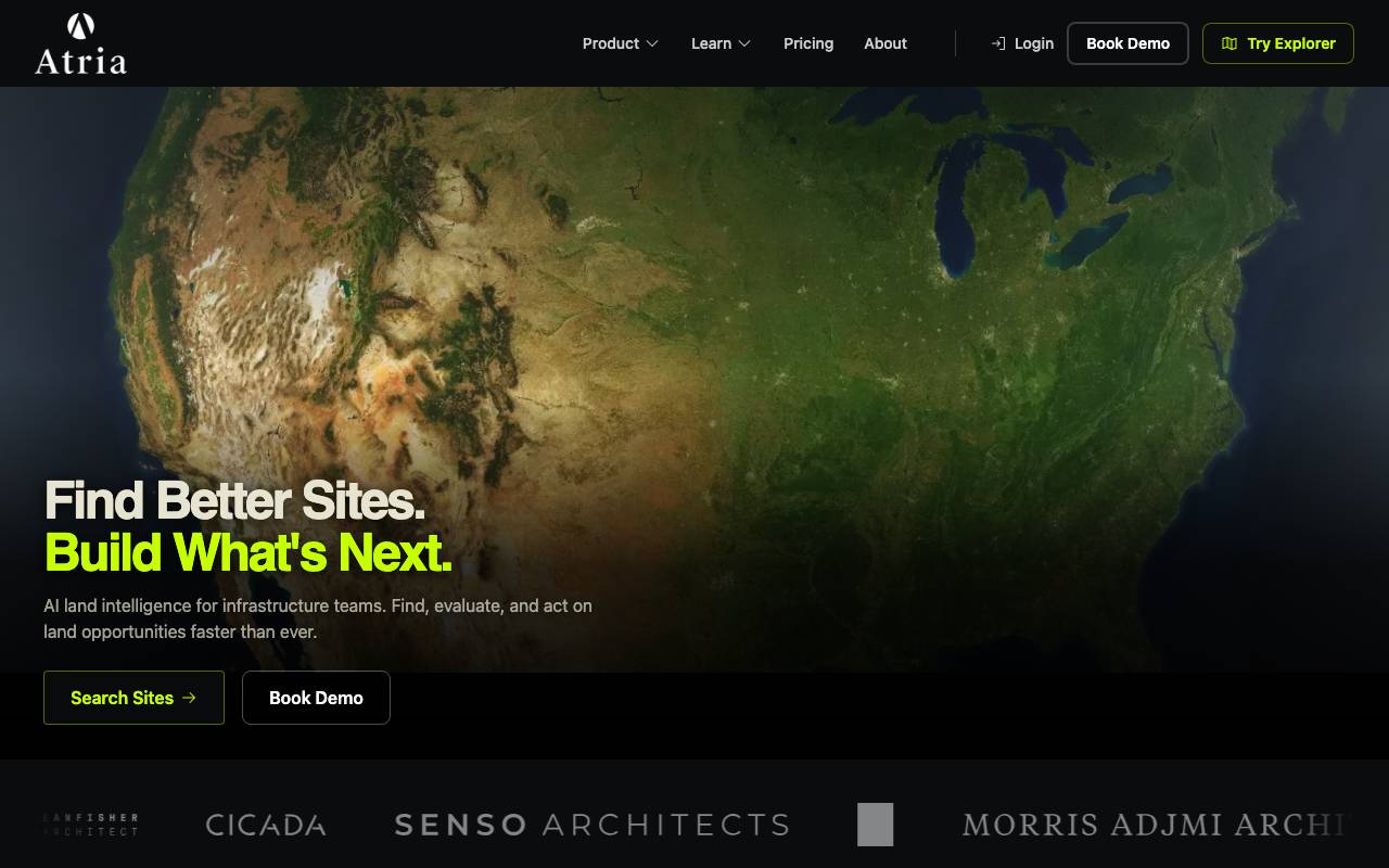 Atria by Senso Labs website preview