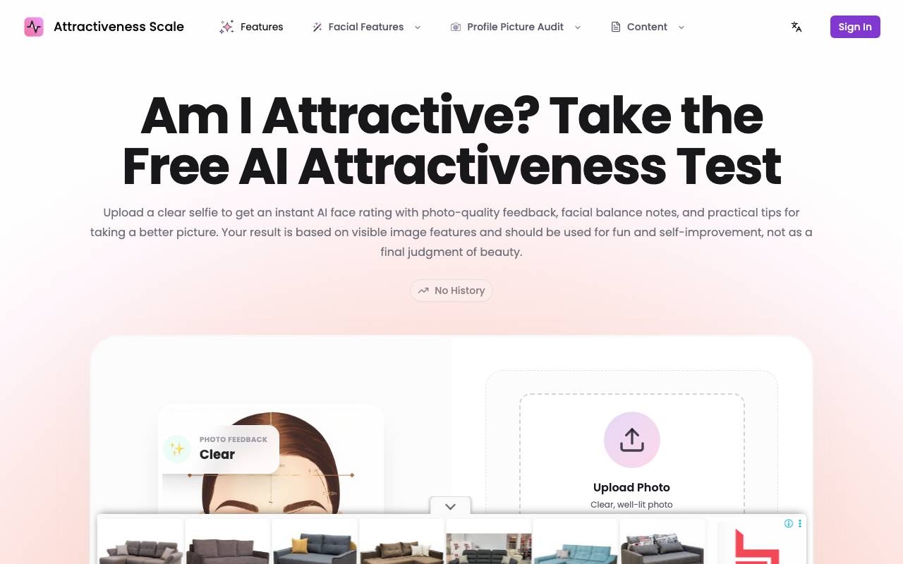 Attractiveness Scale website preview