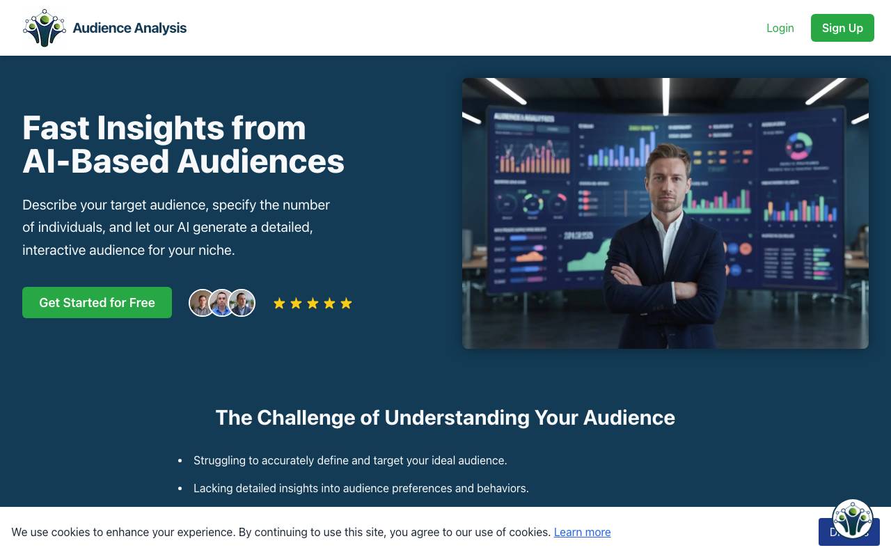 Audience Analysis AI website preview