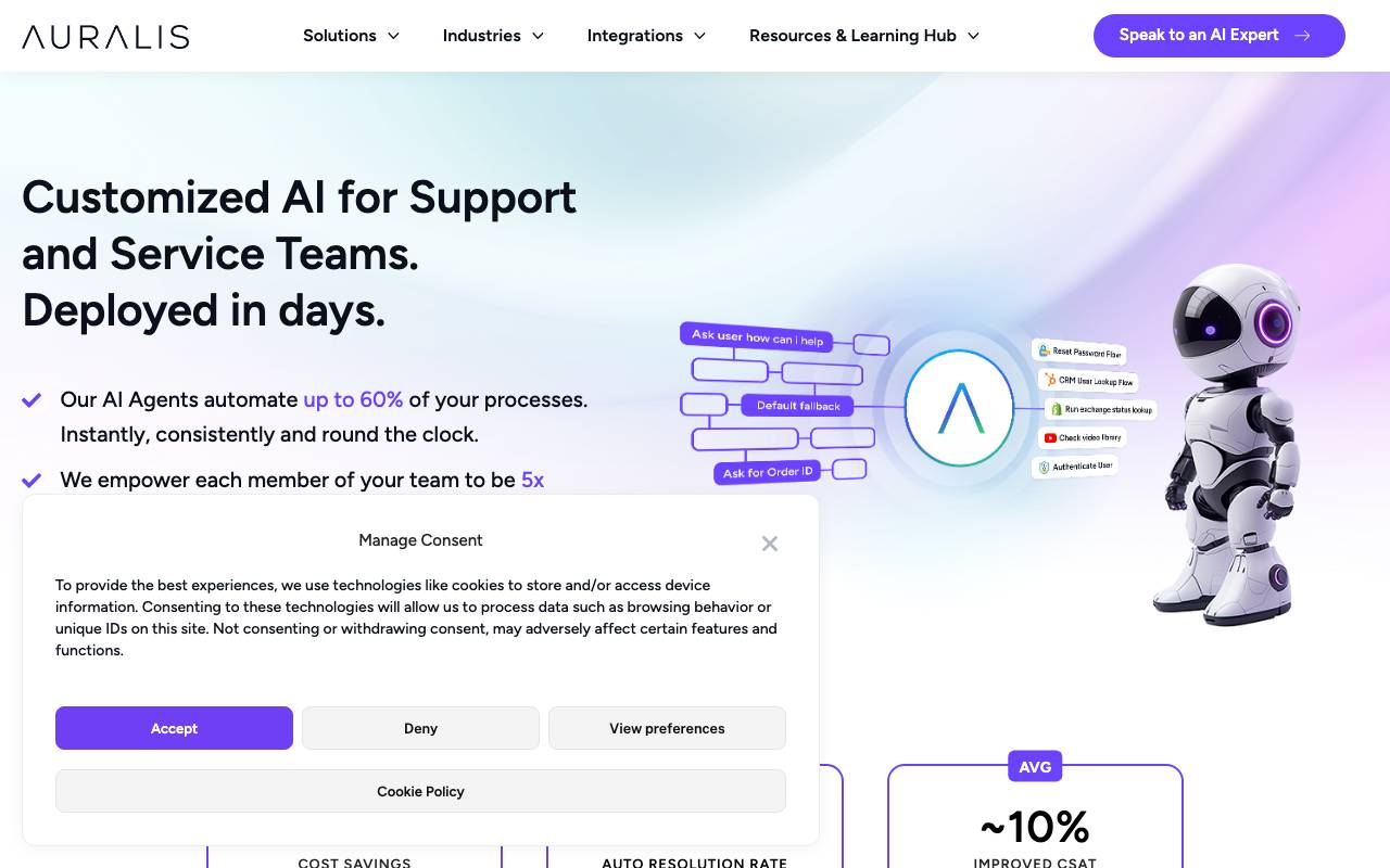 Auralis AI website preview
