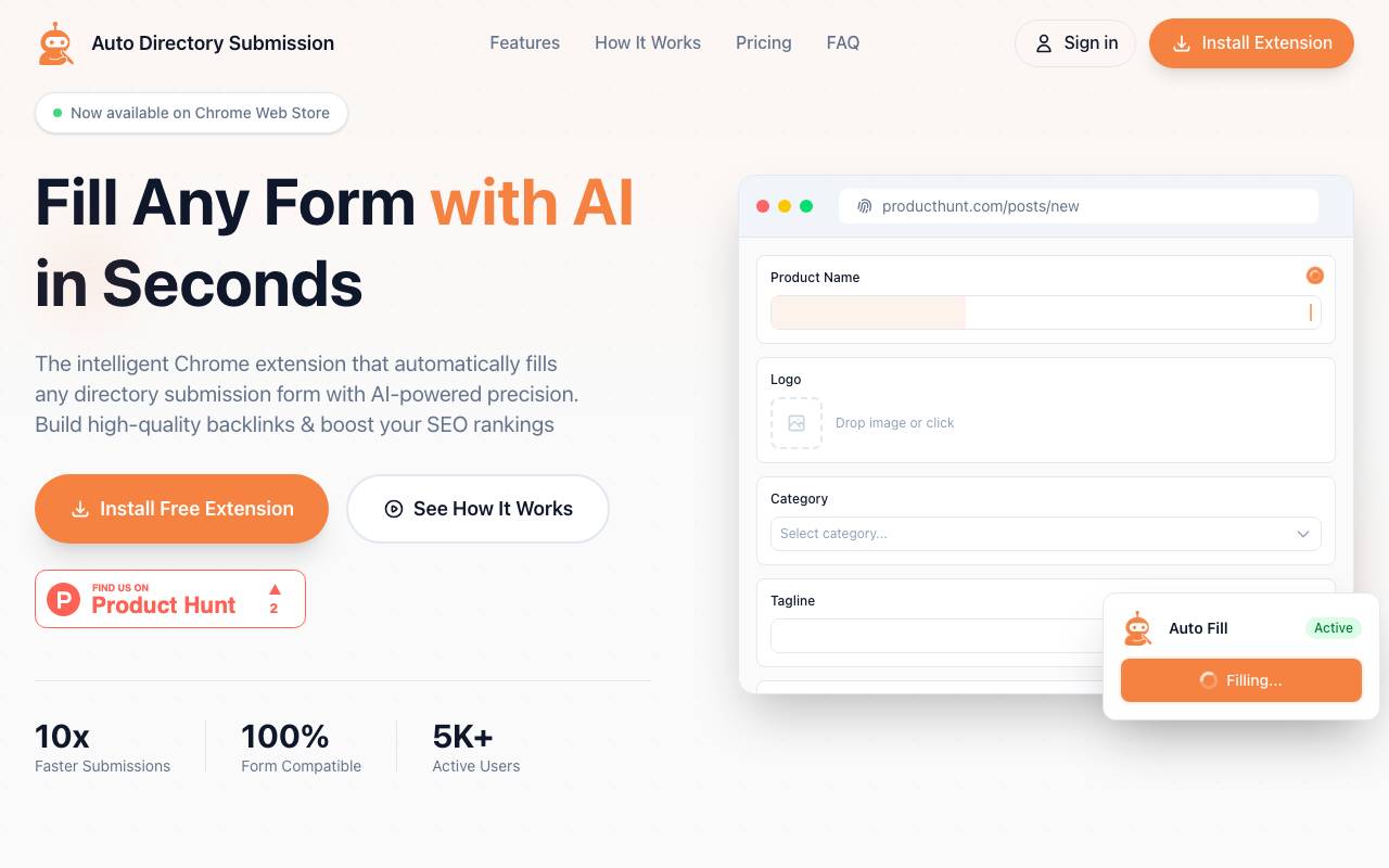 Auto Directory Submission website preview