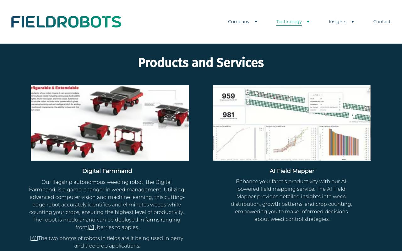 Autonomous Field Mapper website preview