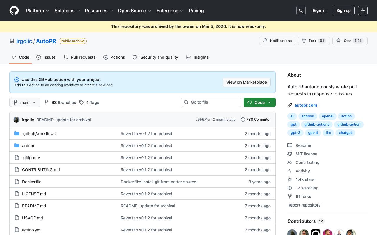 AutoPR website preview