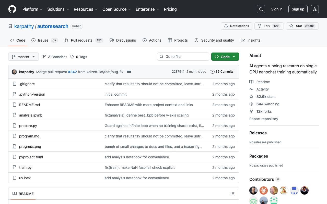 Autoresearch website preview