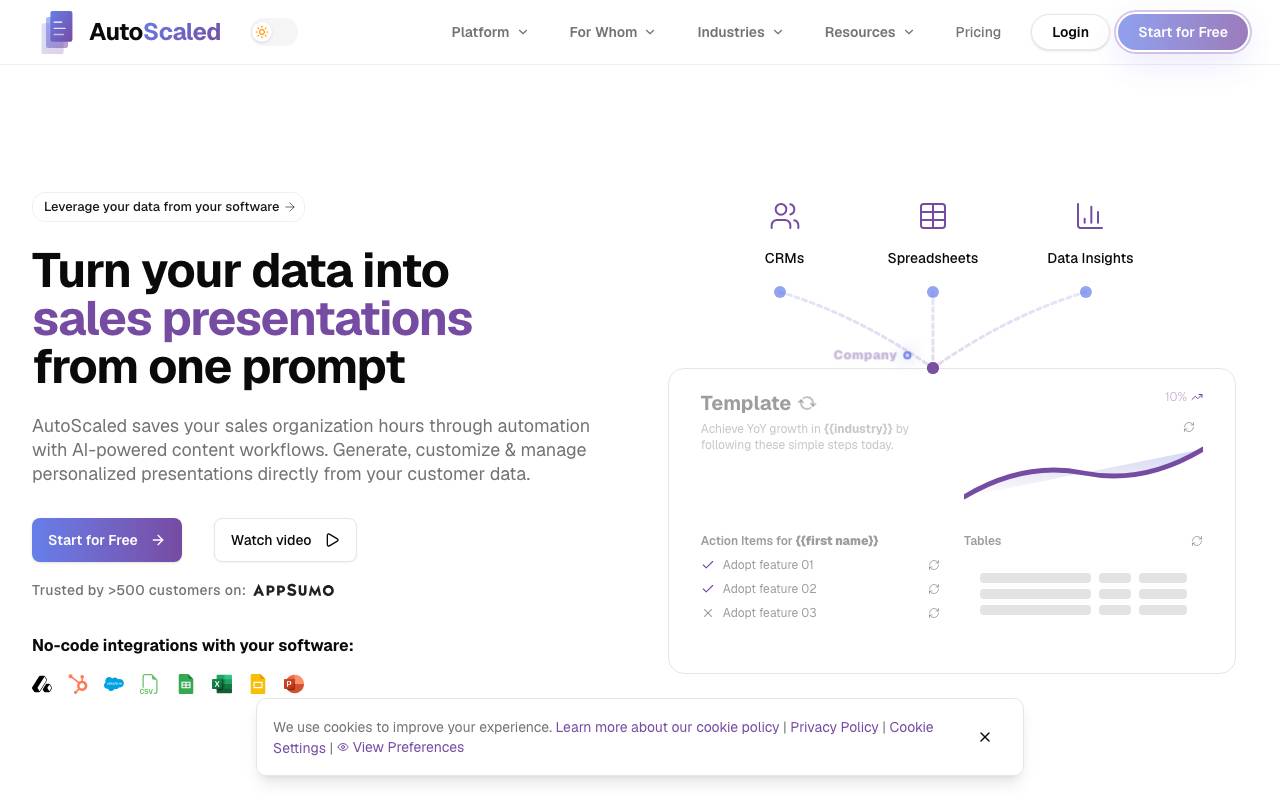 AutoScaled website preview