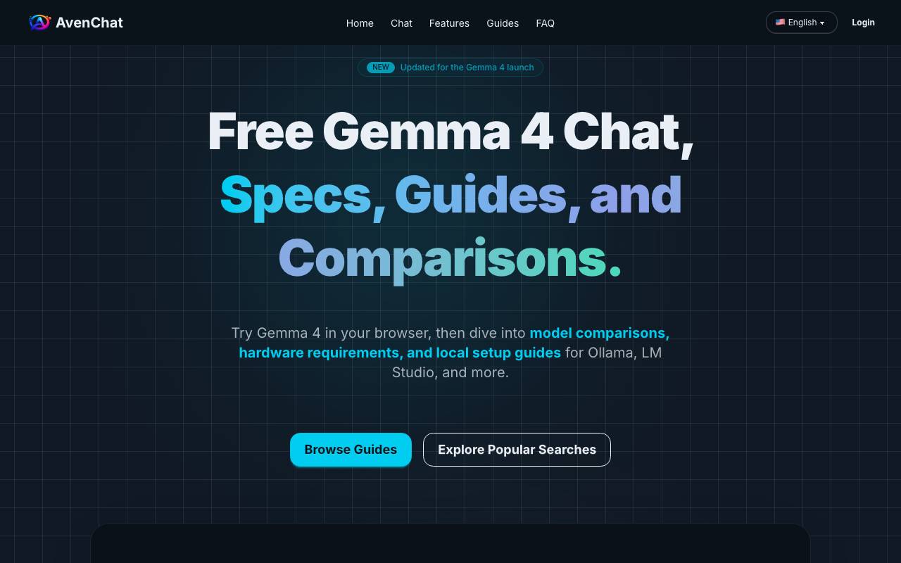 AvenChat website preview