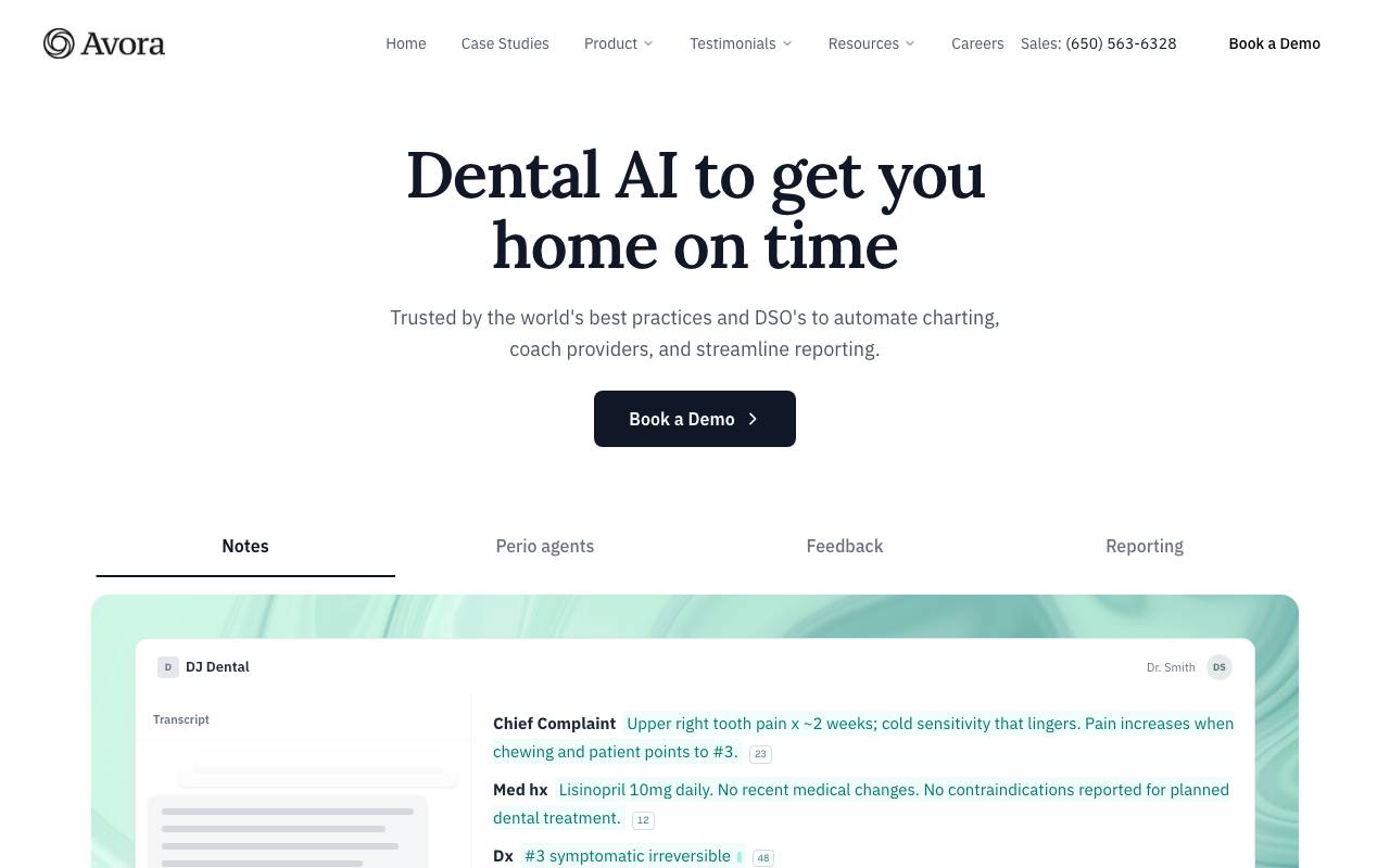 Avora website preview