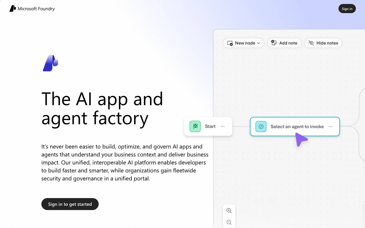 Azure AI Foundry website preview