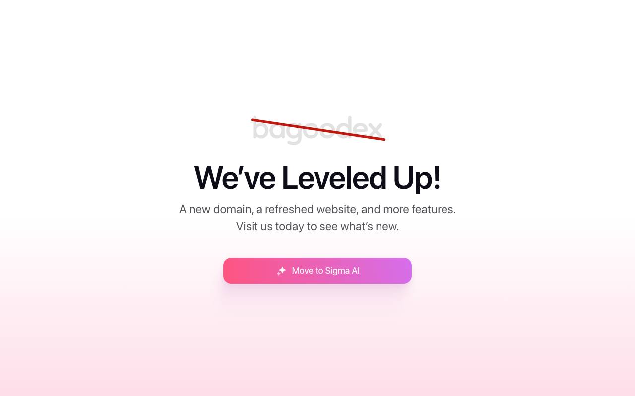 Bagoodex website preview