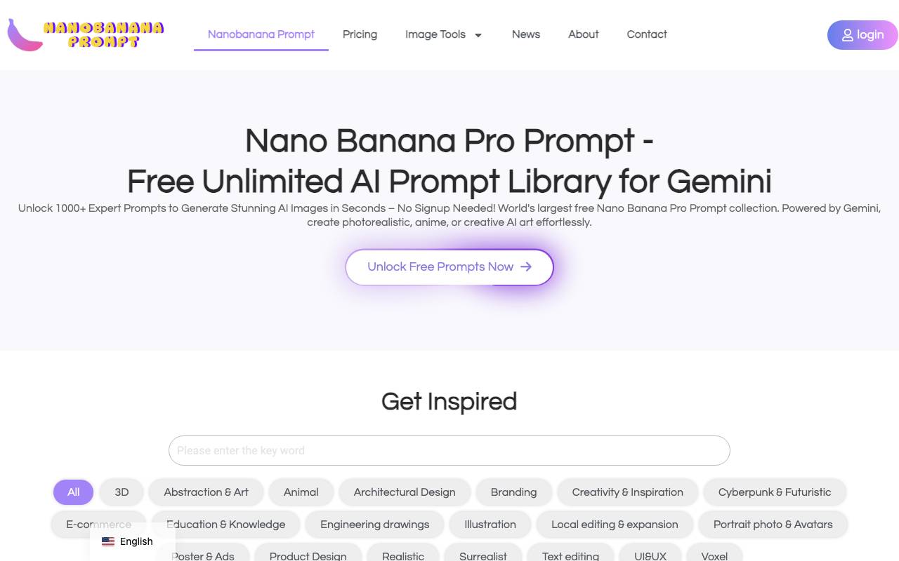 Banana peel prompt website preview