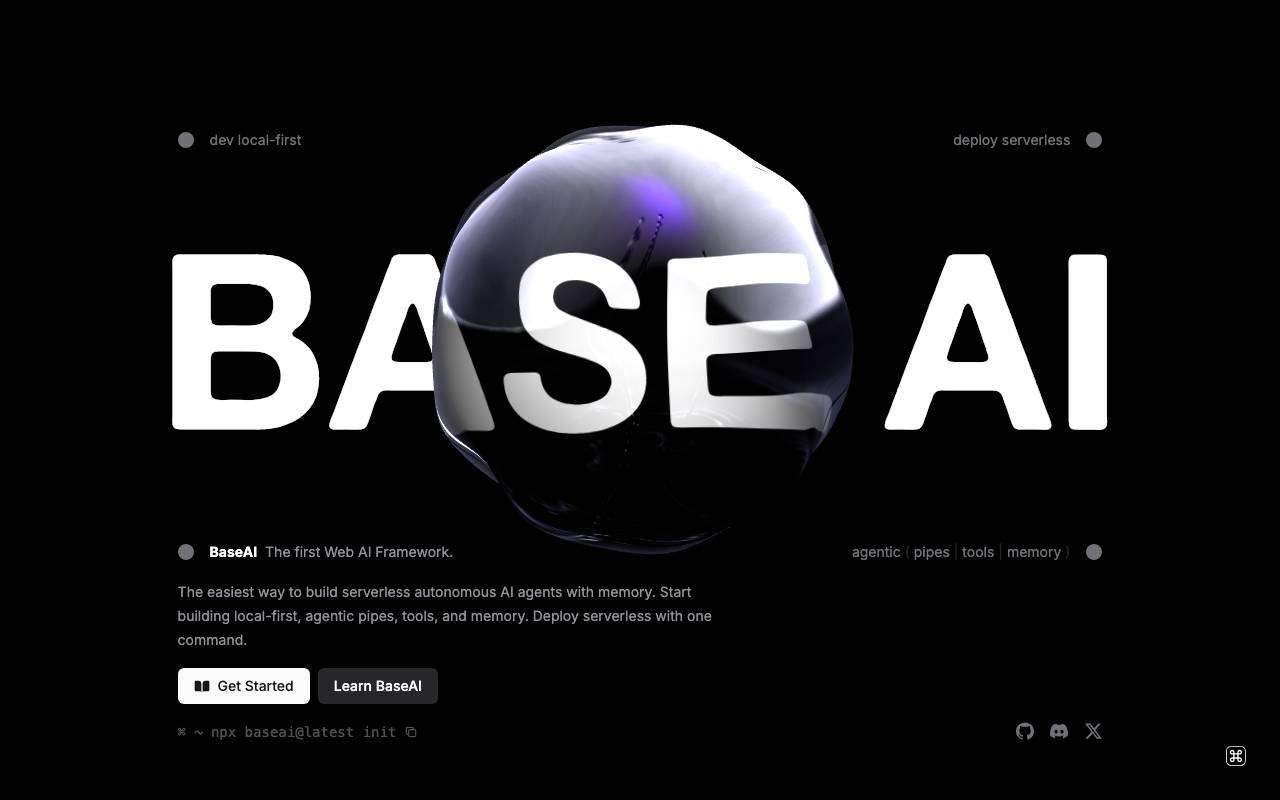 BaseAI.dev website preview
