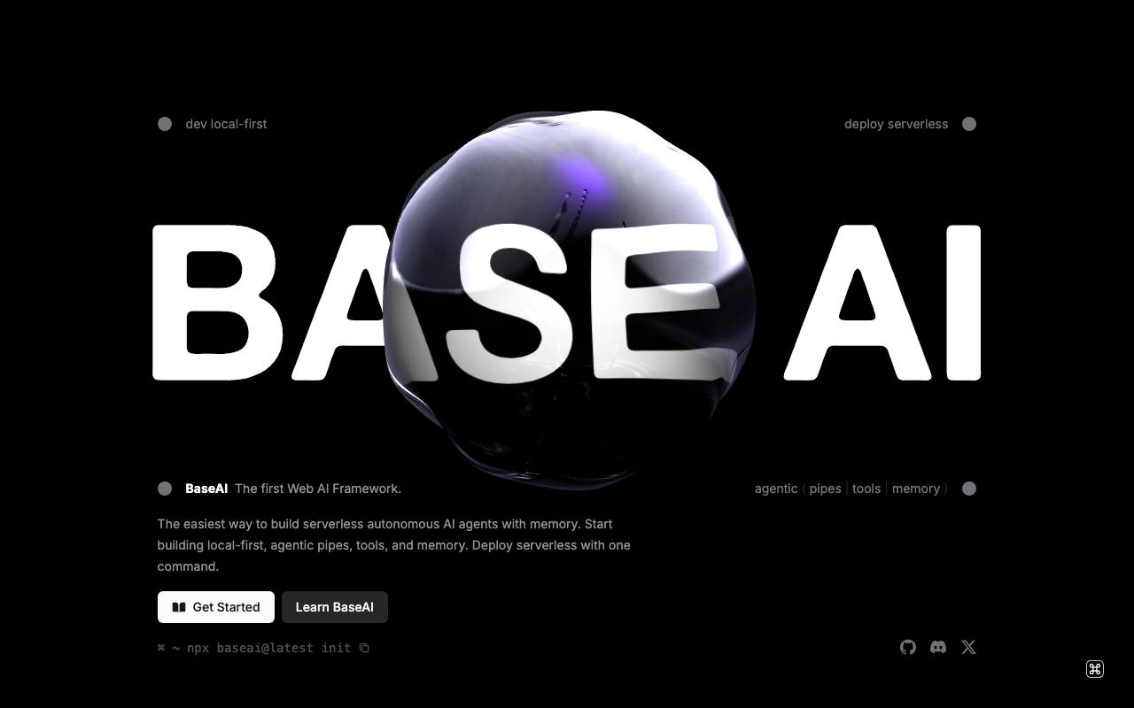 BaseAI website preview