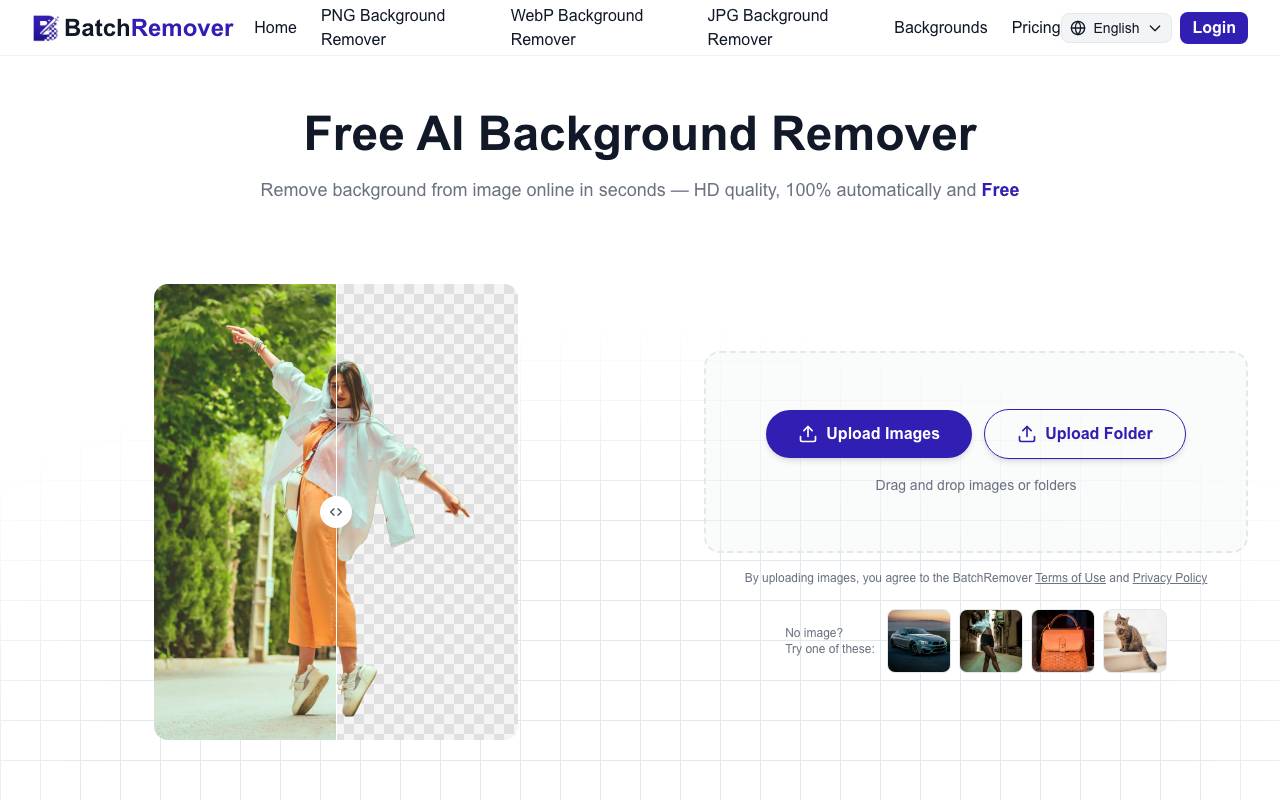 BatchRemover website preview