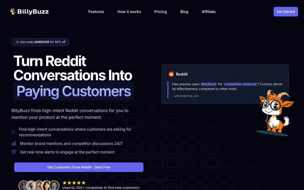 BillyBuzz website preview