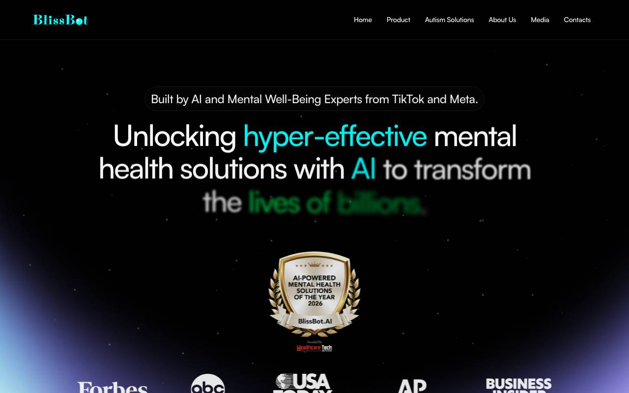 BlissBot website preview