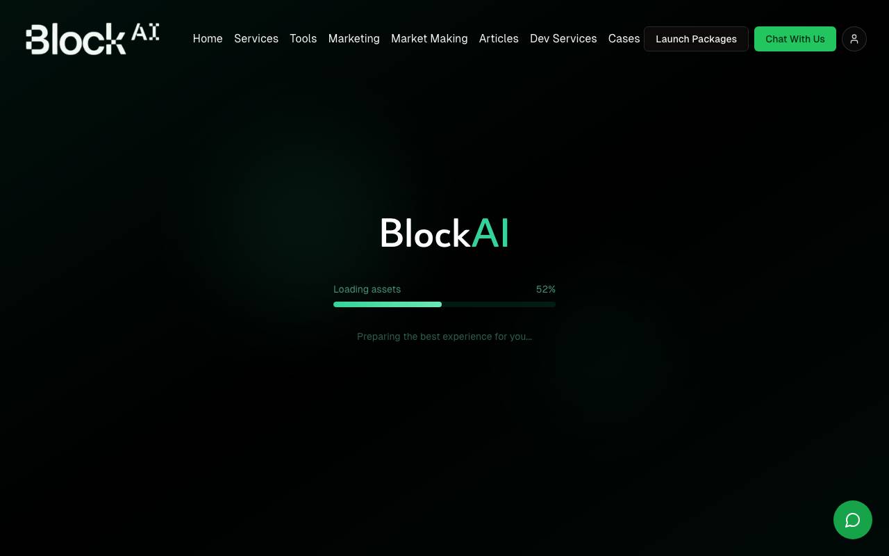 BlockAI Bot website preview