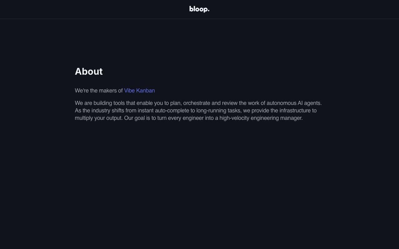 bloop AI website preview