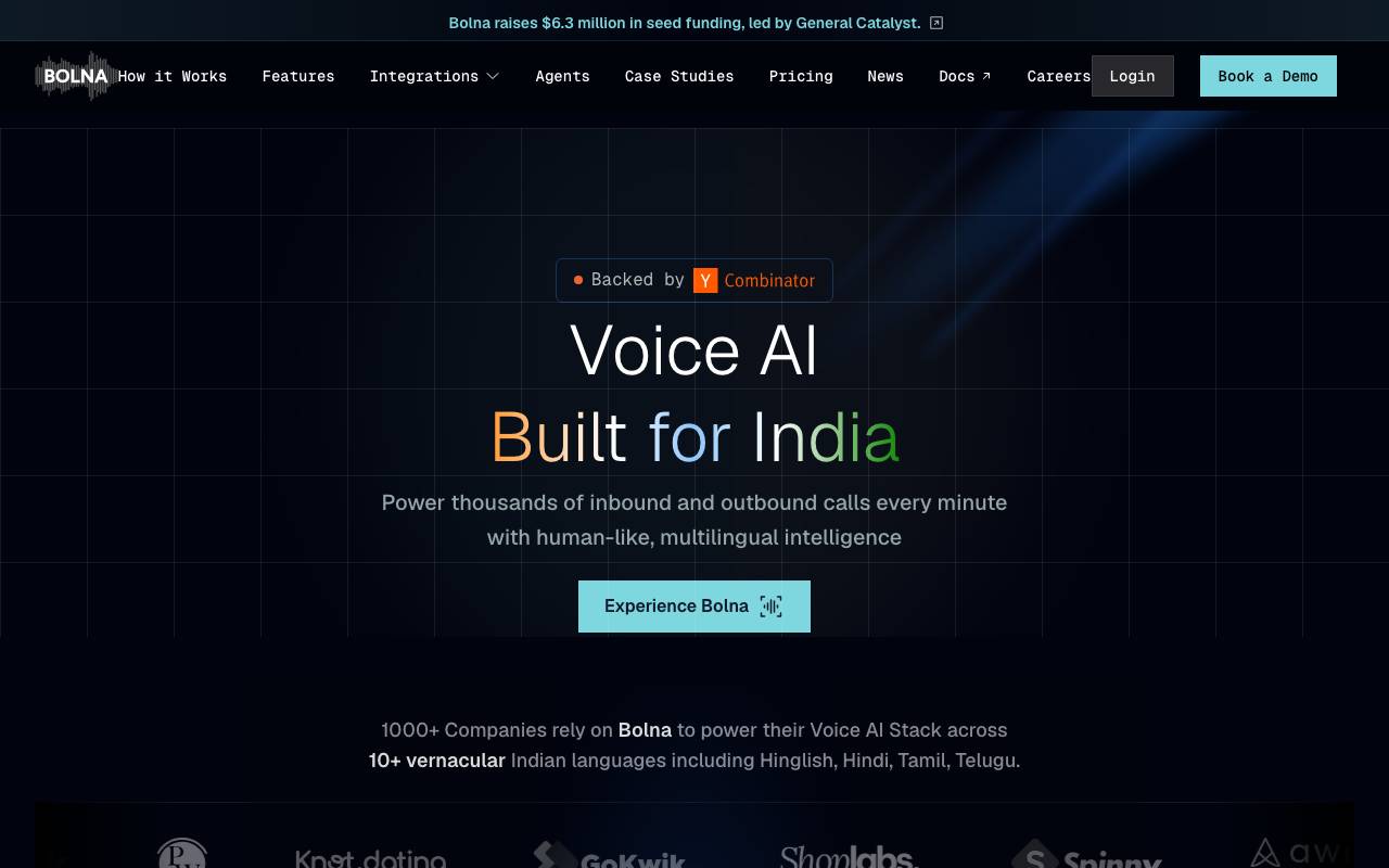 Bolna website preview