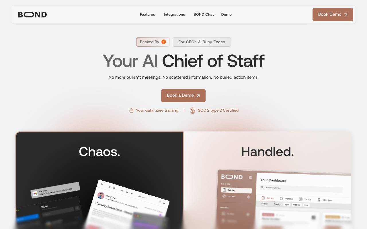 Bond website preview
