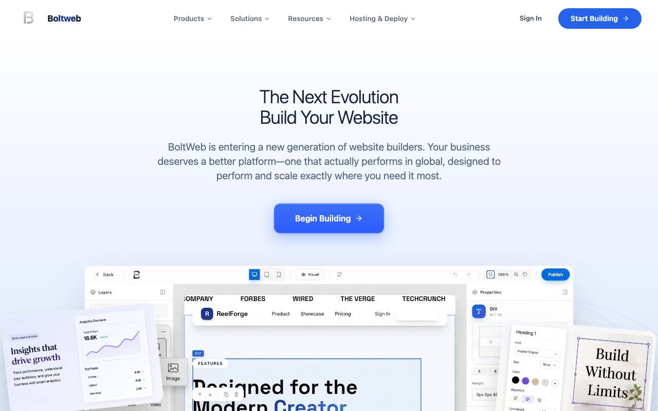 botlweb website preview