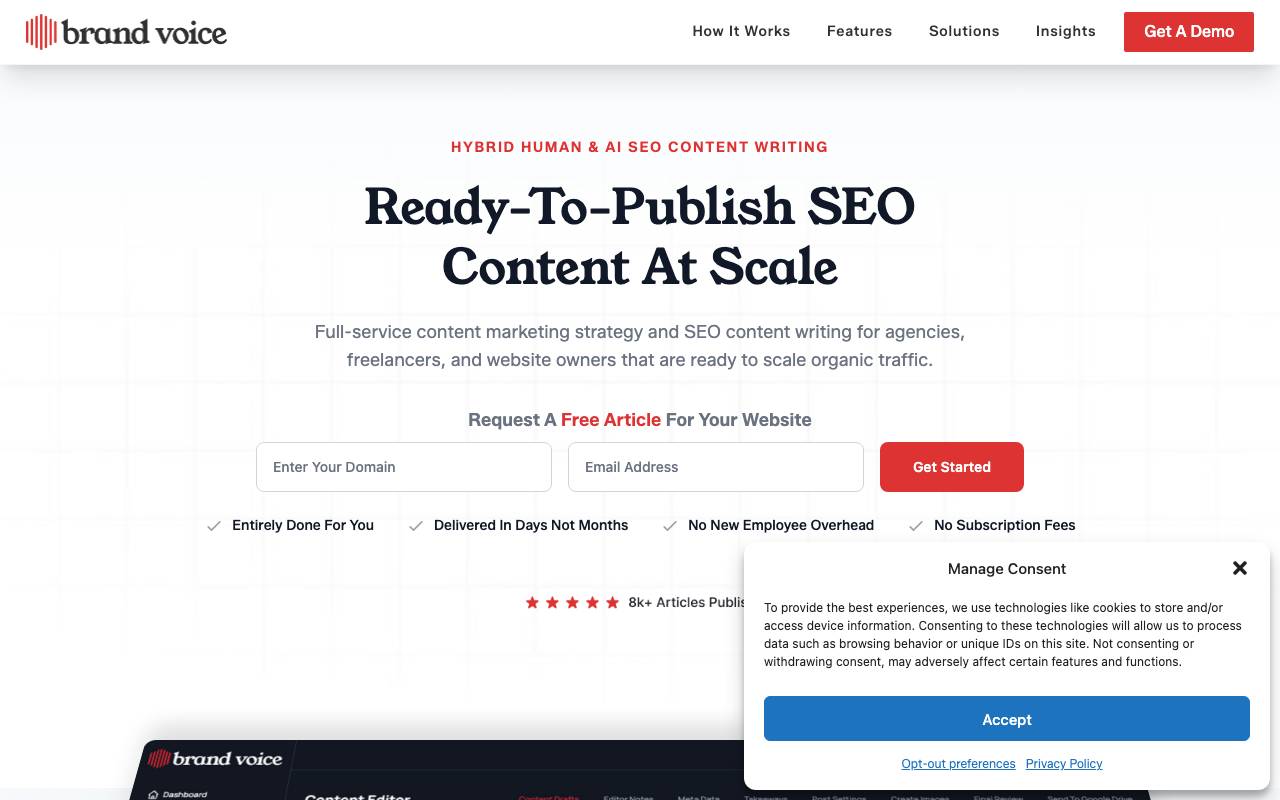 Brand Voice website preview