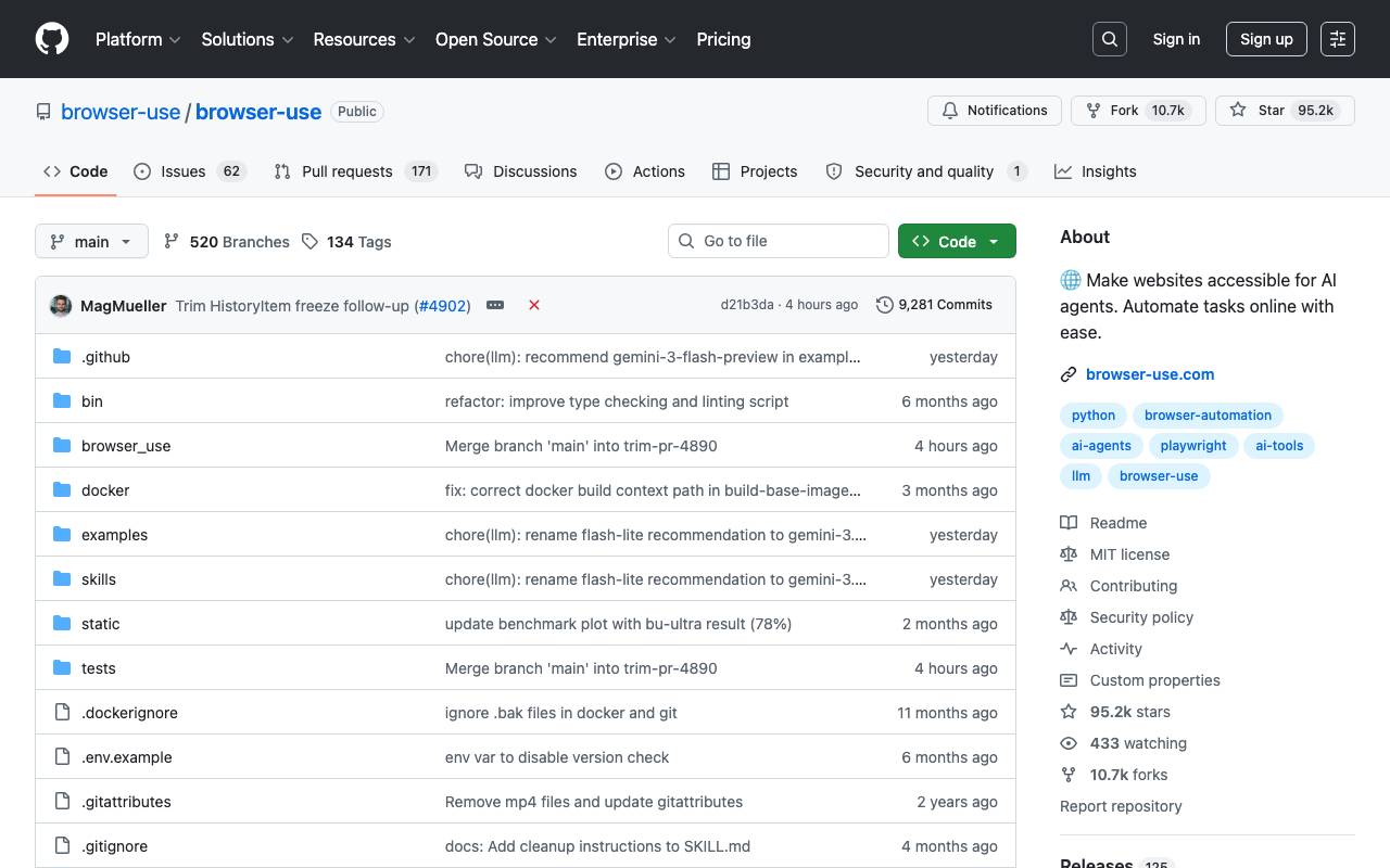 Browser-Use website preview