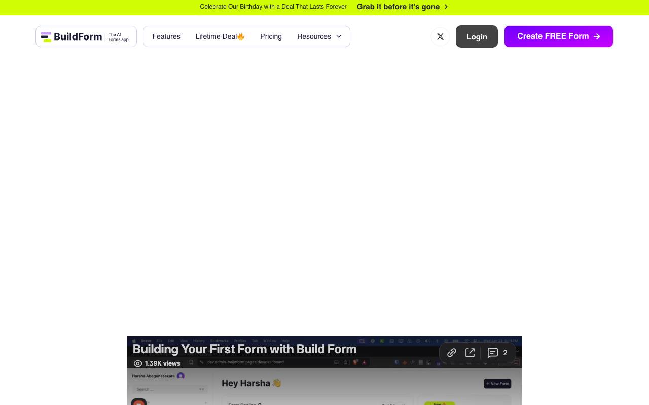 Buildform website preview