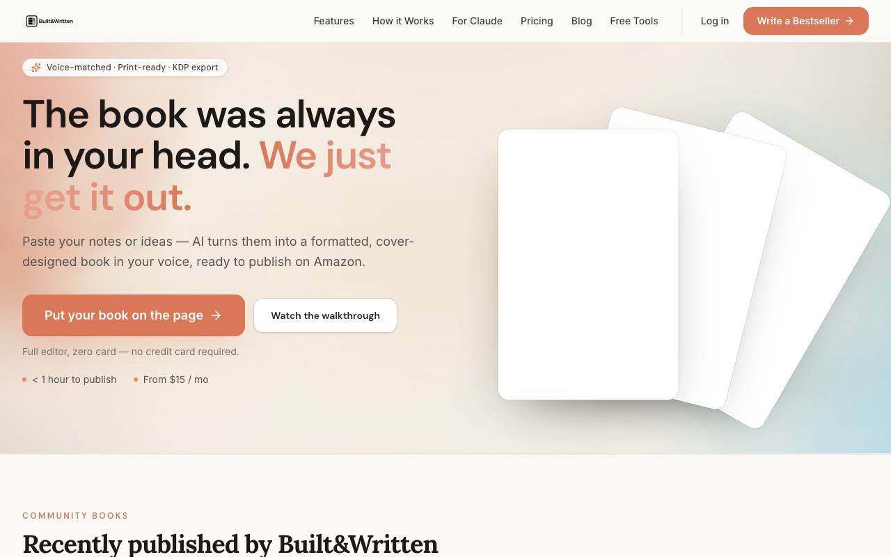 Built&Written website preview