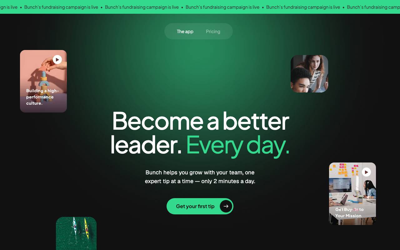 Bunch website preview