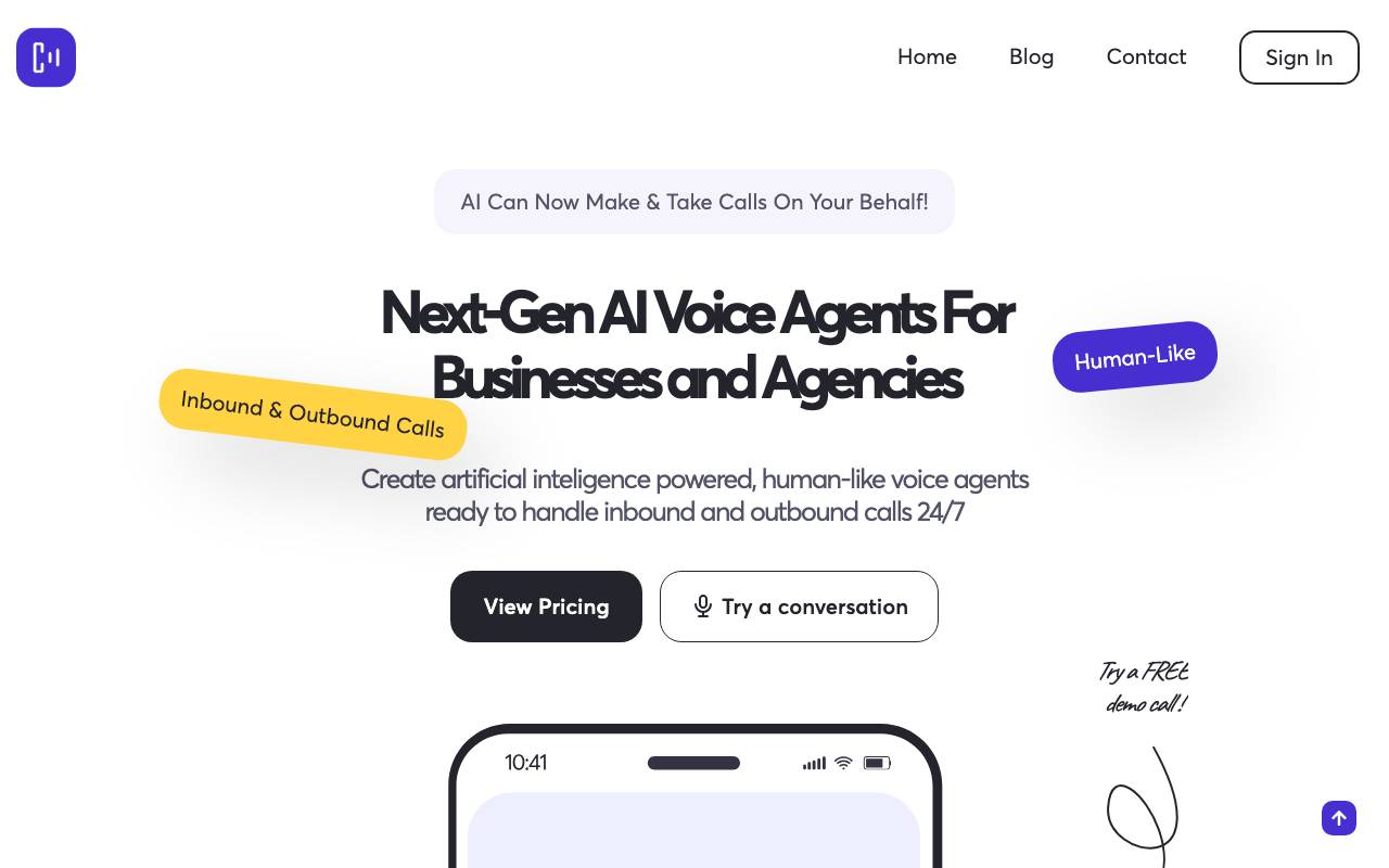CallFluent website preview