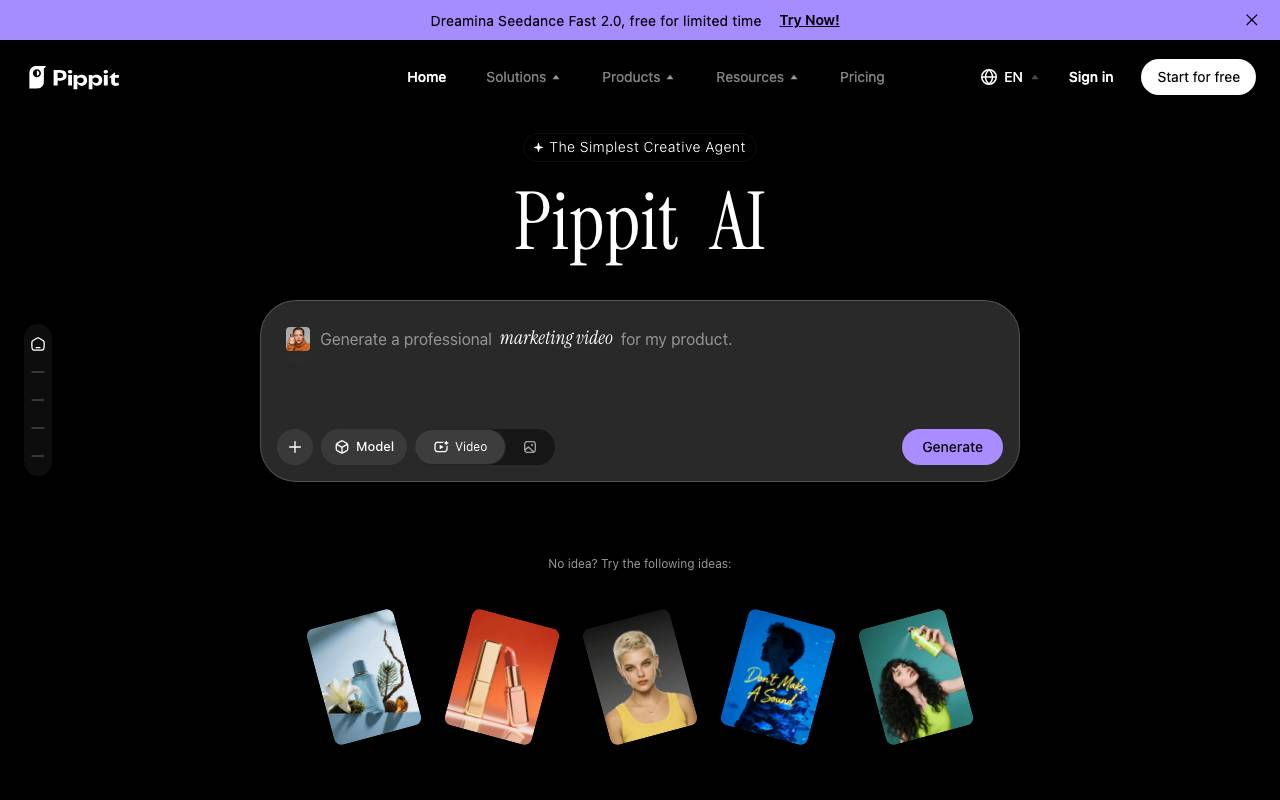 CapCut Commerce Pro website preview