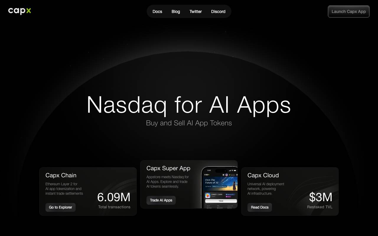 Capx AI website preview