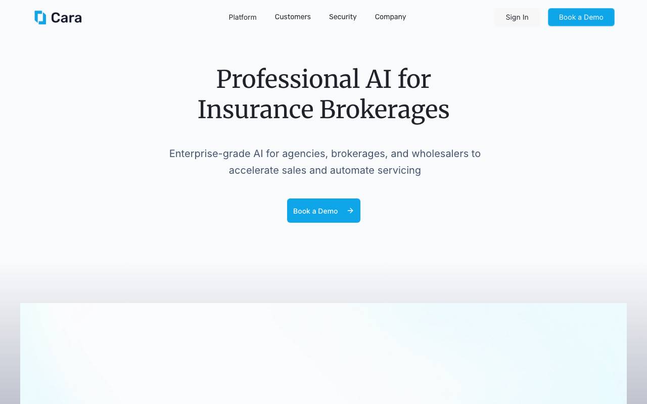 Cara website preview