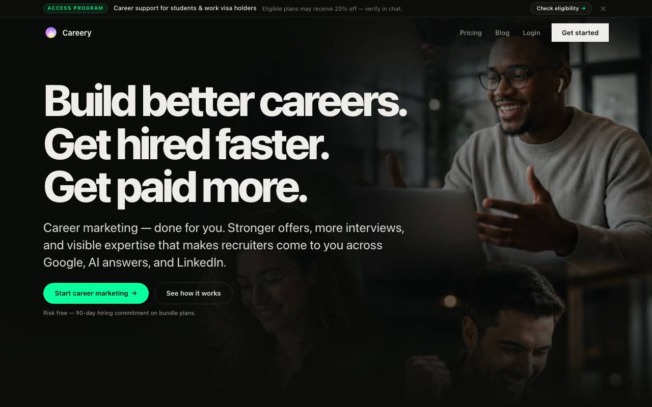 Careery website preview