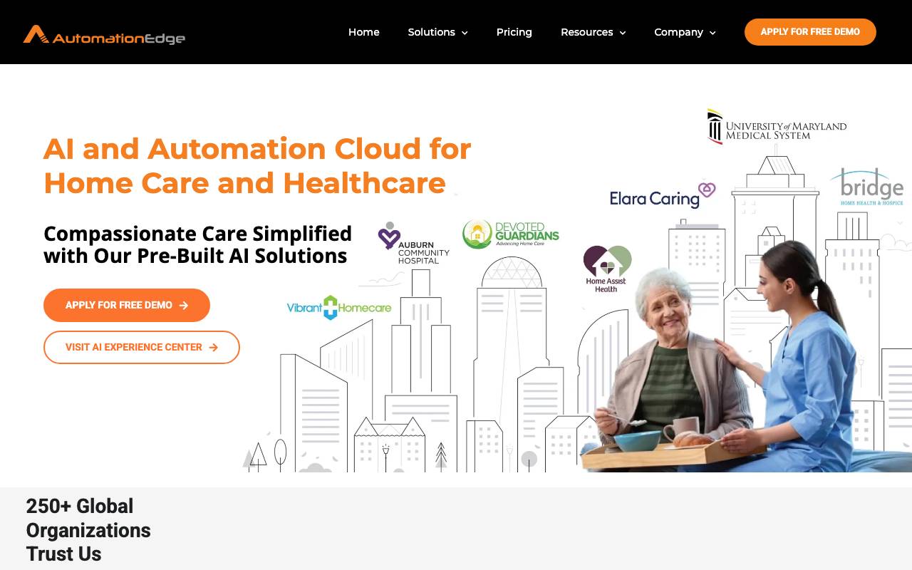 CareFlo AI website preview