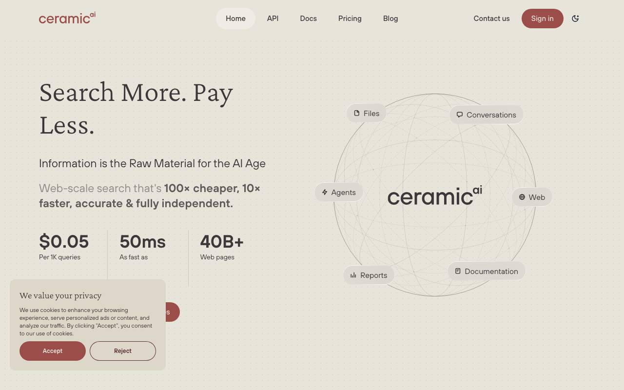 Ceramic.ai website preview
