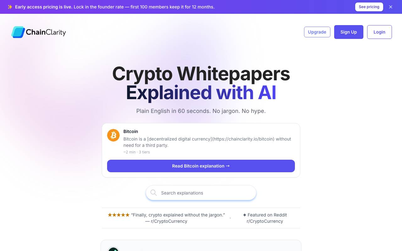 ChainClarity website preview