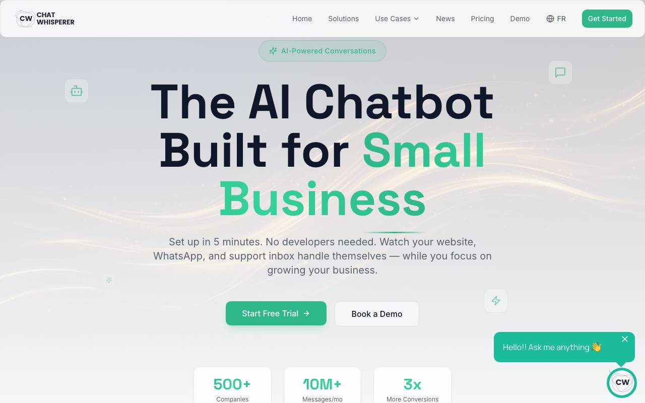 Chat Whisperer website preview