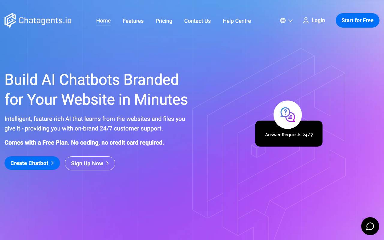 ChatAgents website preview